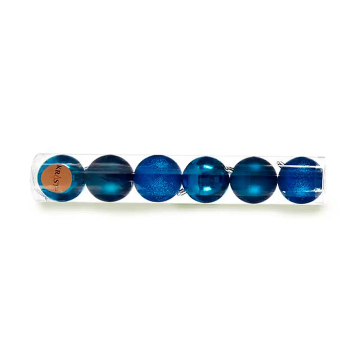Set of Christmas balls Krist+ Blue Plastic (12 Units) - Декорация и Осветление<<<Дом Градина<<<BigBuy&&&Коледни