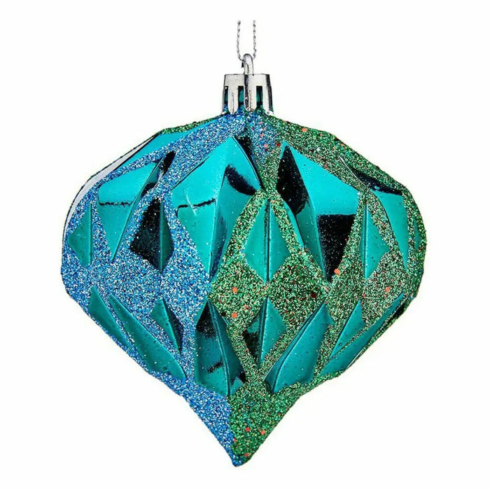 Set of Christmas balls Krist+ Blue Plastic Diamond (12 Units) - Декорация и Осветление<<<Дом Градина<<<BigBuy&&&Коледни