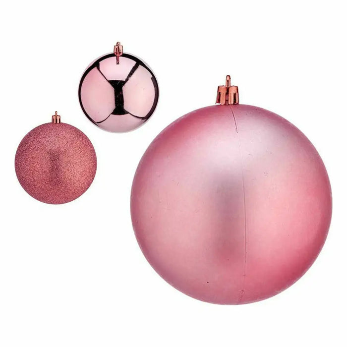 Set of Christmas balls Krist+ Pink Plastic (6 Units) - Декорация и Осветление<<<Дом Градина<<<BigBuy&&&Коледни