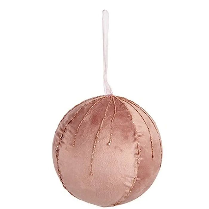 Set of Christmas balls Krist+ Pink Polyester (4 Units) - Декорация и Осветление<<<Дом Градина<<<BigBuy&&&Коледни