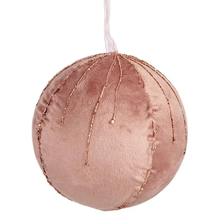 Set of Christmas balls Krist+ Pink Polyester (4 Units) - Декорация и Осветление<<<Дом Градина<<<BigBuy&&&Коледни