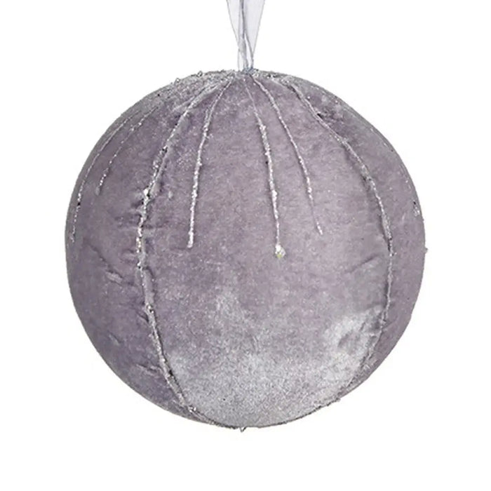 Set of Christmas balls Krist+ Silver Polyester (4 Units) - Декорация и Осветление<<<Дом Градина<<<BigBuy&&&Коледни