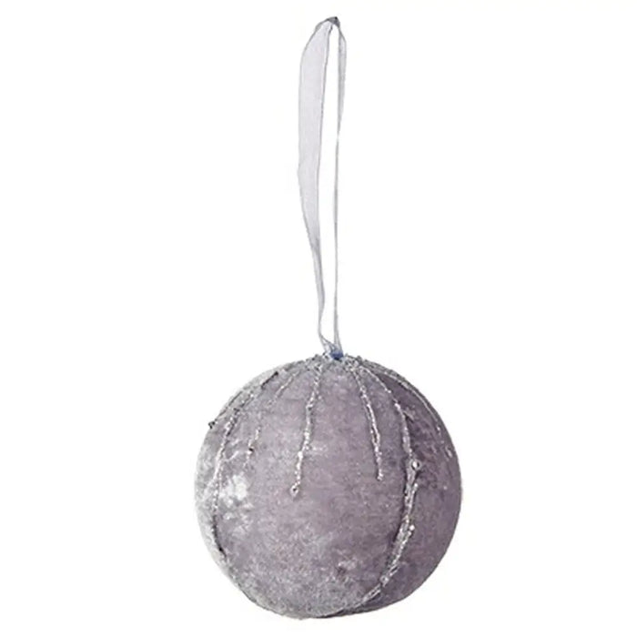 Set of Christmas balls Krist+ Silver Polyester (6 Units) - Декорация и Осветление<<<Дом Градина<<<BigBuy&&&Коледни