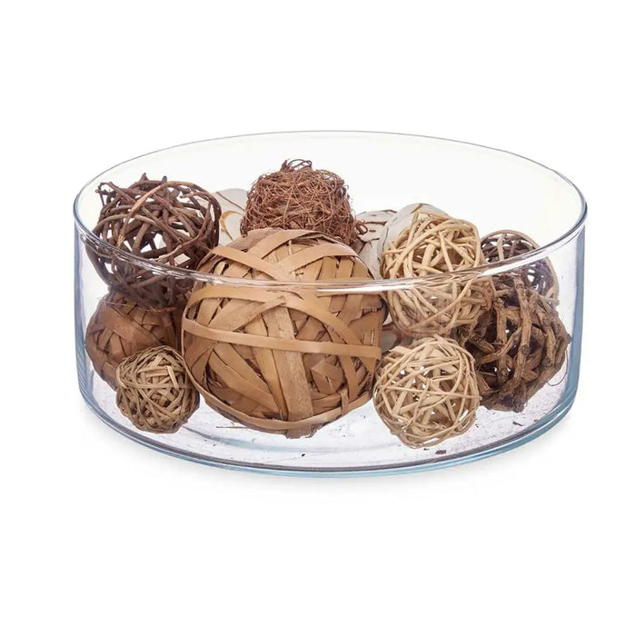 Set of Decorative Balls Gift Decor White Brown 20 x 30 x 10 cm (12 Units) - Декорация и Осветление<<<Дом