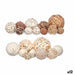 Set of Decorative Balls Gift Decor White Brown 20 x 30 x 10 cm (12 Units) - Декорация и Осветление<<<Дом