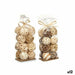 Set of Decorative Balls Gift Decor White Brown 8 x 22 x 8 cm 9 x 25 x 8 cm (12 Units) - Декорация и Осветление<<<Дом