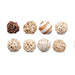 Set of Decorative Balls Gift Decor White Brown 8 x 22 x 8 cm 9 x 25 x 8 cm (12 Units) - Декорация и Осветление<<<Дом