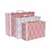 Set of decorative boxes DKD Home Decor Canvas Wood (40 x 31 x 15 cm) - Декорация и Осветление<<<Дом