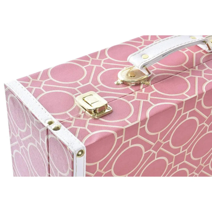Set of decorative boxes DKD Home Decor Canvas Wood (40 x 31 x 15 cm) - Декорация и Осветление<<<Дом