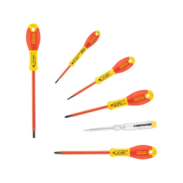SET OF HIGH VOLTAGE STANLEY SCREWDRIVERS 6 PCS. - Комплекти отвертки<<<Ръчни инструменти<<<Инструменти и