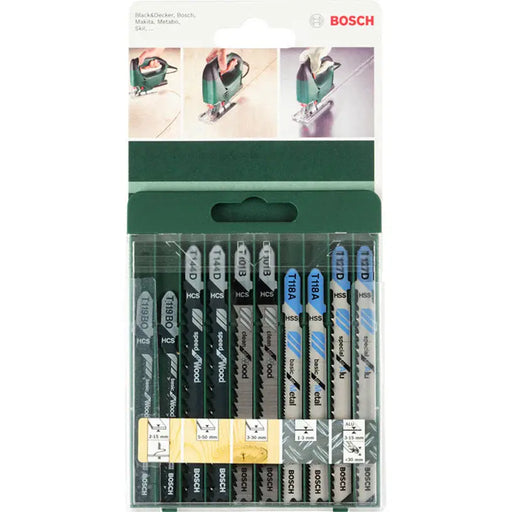 SET OF JIG SAW BLADES 10 PCS. BOSCH - Ножове за прободни триони<<<Консумативи за електроинструменти<<<Инструменти и