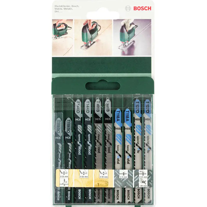 SET OF JIG SAW BLADES 10 PCS. BOSCH - Ножове за прободни триони<<<Консумативи за електроинструменти<<<Инструменти и