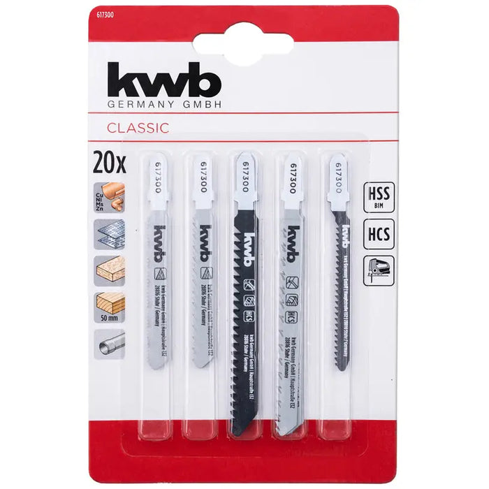 SET OF JIG SAW KNIVES 20 PCS. KWB - Ножове за прободни триони<<<Консумативи за електроинструменти<<<Инструменти и