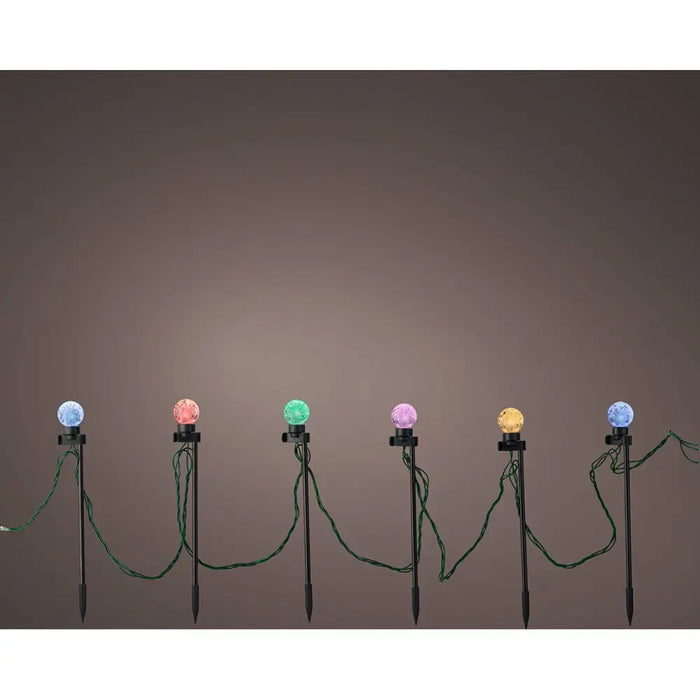 Set of LED garden stakes Lumineo Multicolour 6 W Soft green 20 Units - Декорация и Осветление<<<Дом