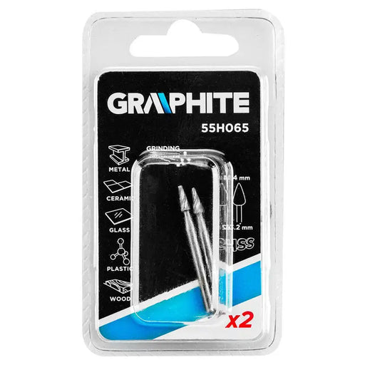SET OF MILLS 3.2X1.4 MM 2 PIECES GRAPHITE 55H065 - Аксесоари за dremel<<<Консумативи за