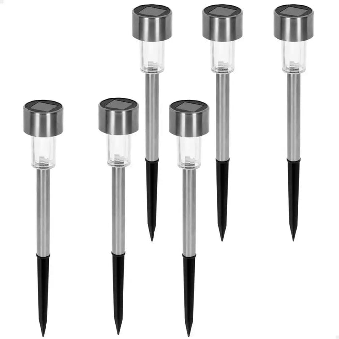Set of solar garden lights Aktive 6 Pieces Plastic 5,5 x 36 x 5,5 cm (6 Units) - Декорация и Осветление<<<Дом
