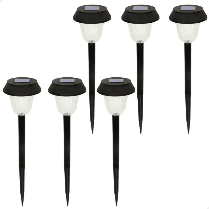 Set of solar garden lights Aktive 6 Pieces Stainless steel Plastic 10 x 38 x 10 cm (4 Units) - Декорация и