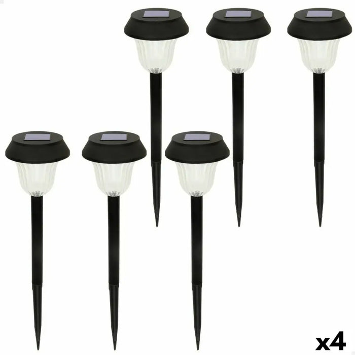 Set of solar garden lights Aktive 6 Pieces Stainless steel Plastic 10 x 38 x 10 cm (4 Units) - Декорация и