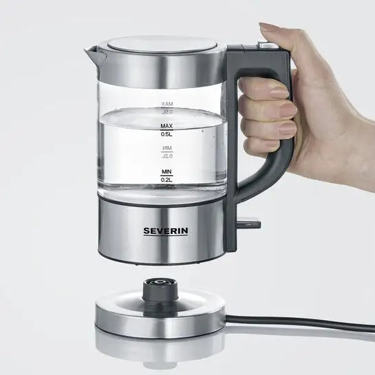 Severin WK 3472 electric kettle 0.5 L 1100 W Silver - Electric kettlesAGD-CZE<<<Home Appliance - ProductsAGD<<<ActionPL