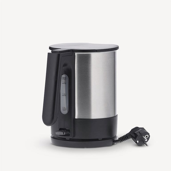 Severin WK 3409 electric kettle 1.7 L 2200 W Black, Stainless steel