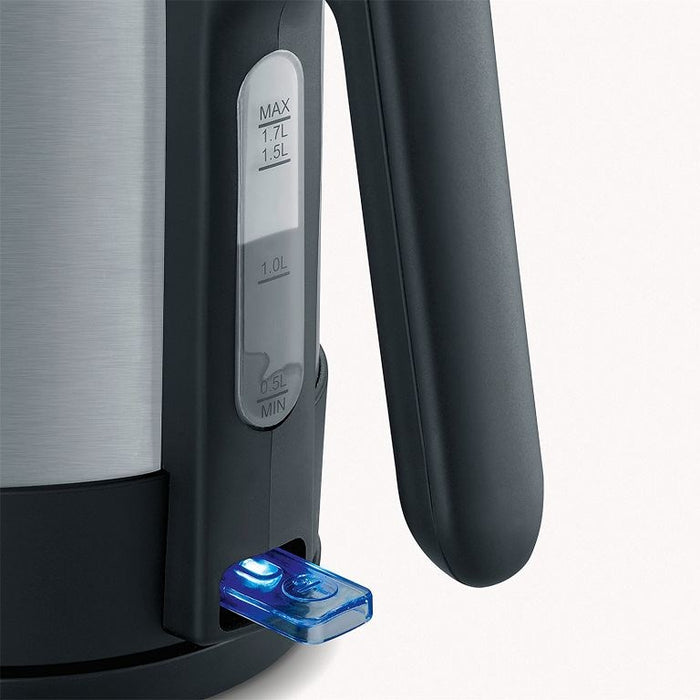Severin WK 3409 electric kettle 1.7 L 2200 W Black, Stainless steel