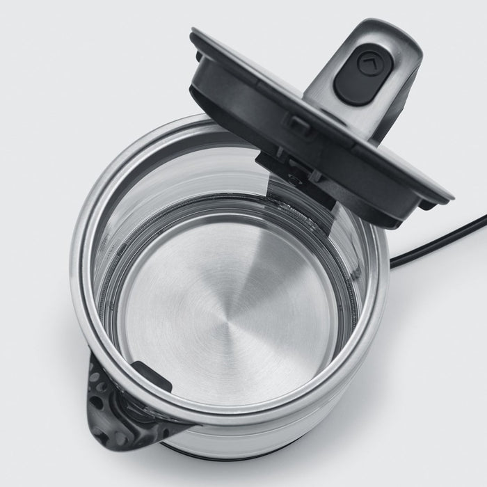 Severin WK 3420 electric kettle 1.7 L 2200 W Black, Stainless steel, Transparent