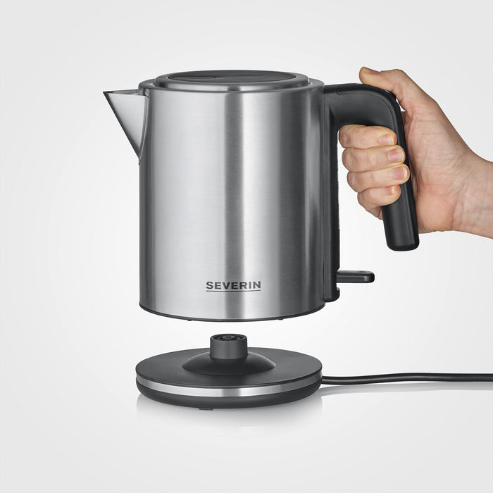 Severin WK 3489 electric kettle 1 L 2400 W Black, Silver