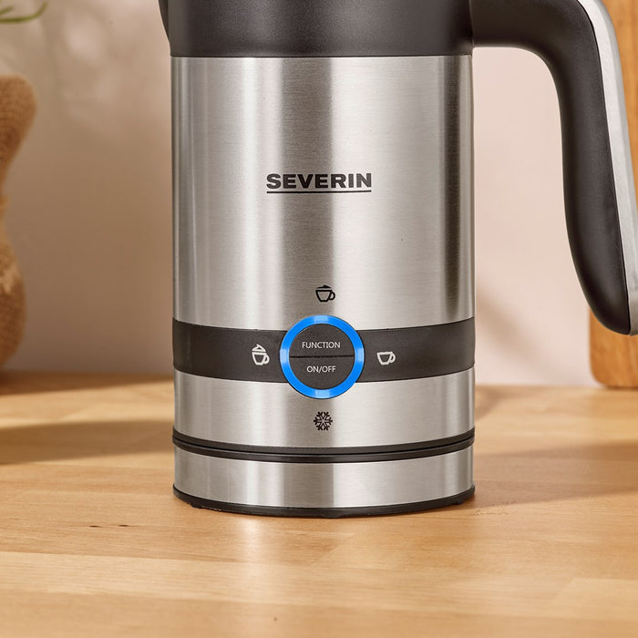 Severin SM 3584 milk frother/warmer Automatic Black, Stainless steel