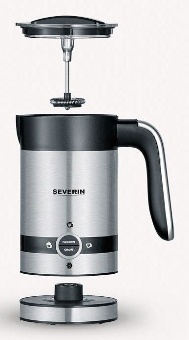 Severin SM 3584 milk frother/warmer Automatic Black, Stainless steel