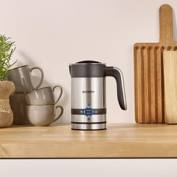 Severin SM 3584 milk frother/warmer Automatic Black, Stainless steel