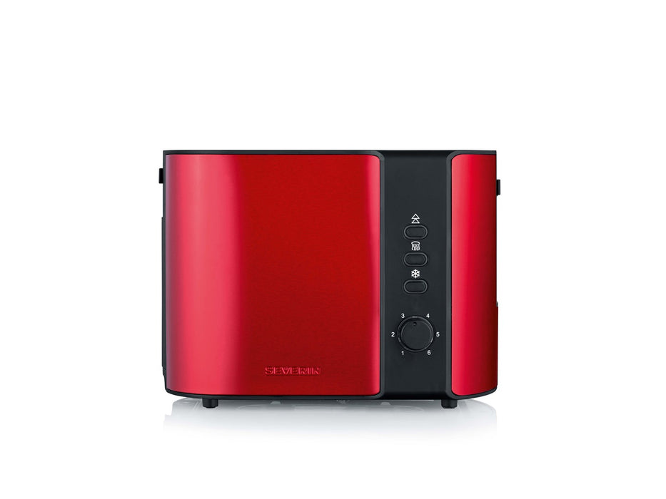 Severin AT 2217 toaster 2 slice(s) 800 W Metallic, Red