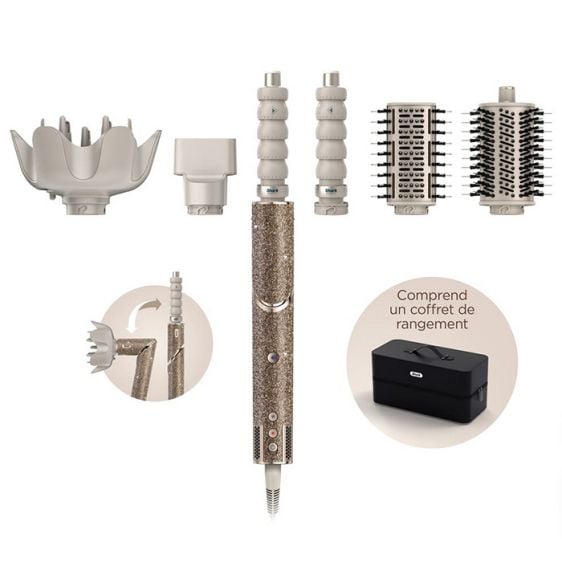 Masha Shark FlexStyle Champagne Diamond Limited Edition 5-in-1 Air Styler and Hair Dryer HD446JSEU