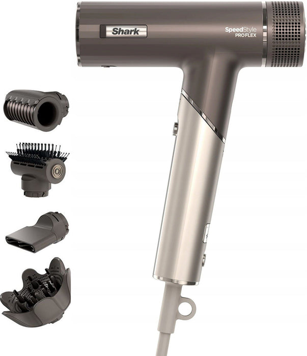 Shark SpeedStyle Pro Flex Hair Dryer 4-in-1, Silver EU HD542EU