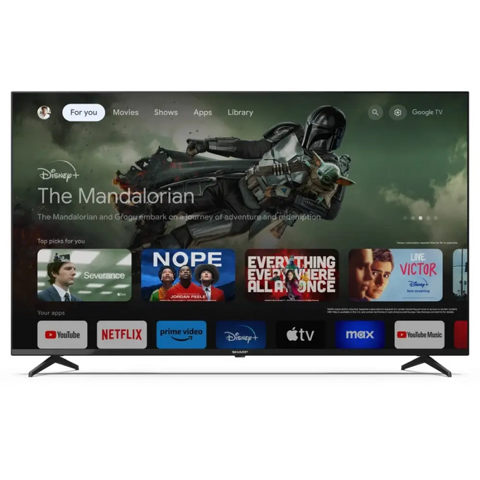 Sharp 55’’ 4K Ultra HD LED Google TV 139.7 cm (55’’) Smart TV Wi-Fi Black