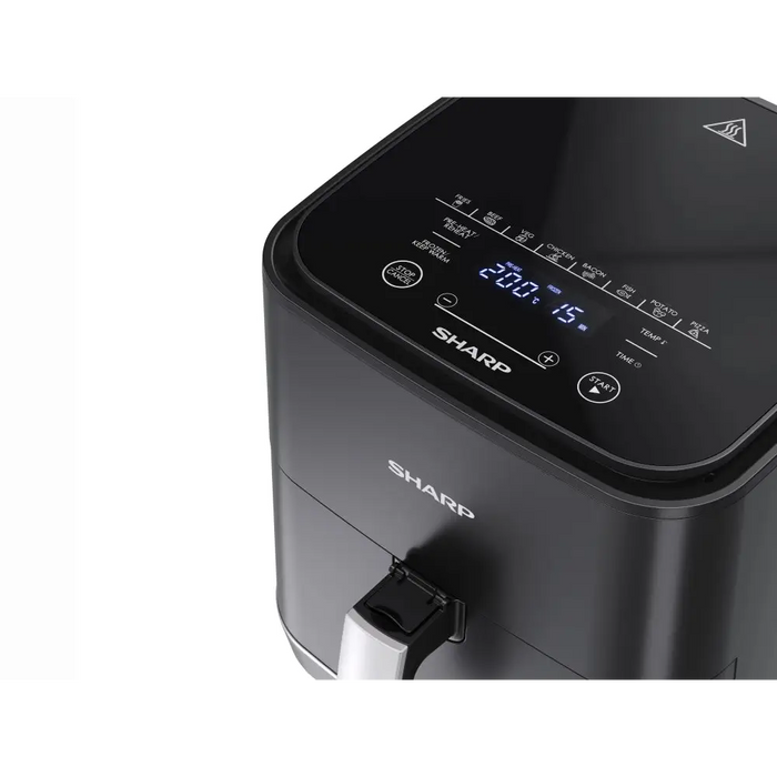 Sharp AF-GS552AE-B Air Fryer 5.5L Frying Basket 1650 W Digital Programme Control 8 Pre-set Programmes Pre-heat Reheat