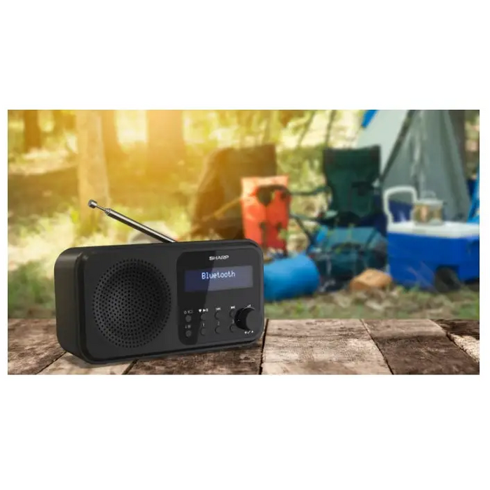 Sharp Radios DR-P420(BK) PORTABLE DIGITAL RADIO Bluetooth 5.0 20 DAB+/DAB/FM Auto time/date LCD Display Dual