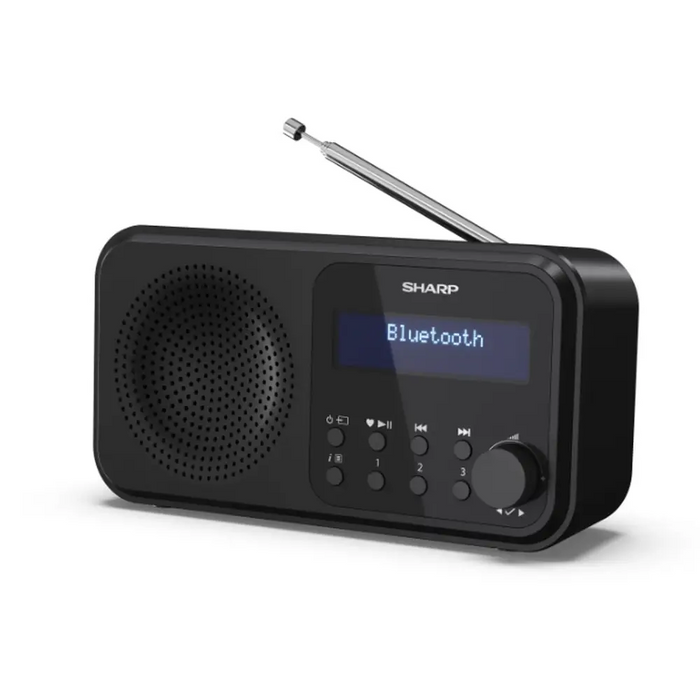 Sharp Radios DR-P420(BK) PORTABLE DIGITAL RADIO Bluetooth 5.0 20 DAB+/DAB/FM Auto time/date LCD Display Dual