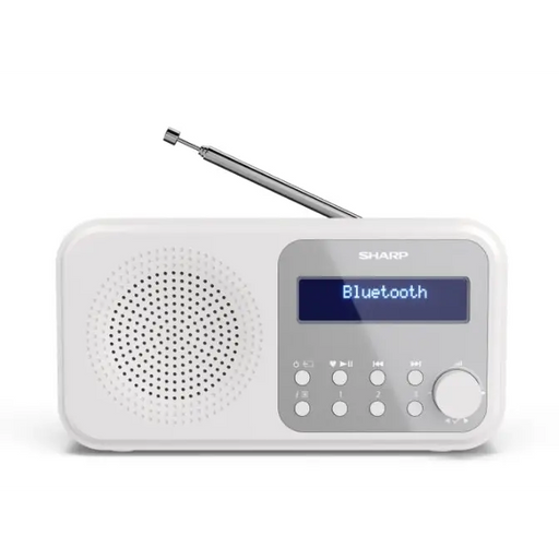 Sharp Radios DR-P420(WH) PORTABLE DIGITAL RADIO Bluetooth 5.0 20 DAB+/DAB/FM Auto time/date LCD Display Dual