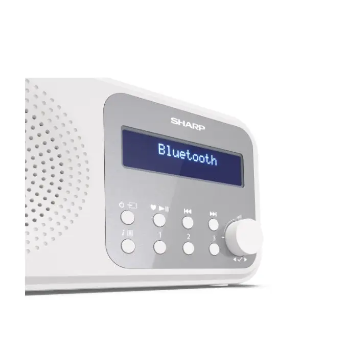 Sharp Radios DR-P420(WH) PORTABLE DIGITAL RADIO Bluetooth 5.0 20 DAB+/DAB/FM Auto time/date LCD Display Dual