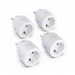 Sharp SGPH01EW4P - WiFi Smart Plug - 4 pack 802.11 b/g/n (2.4GHz) Child Protection Google Assistant Alexa White