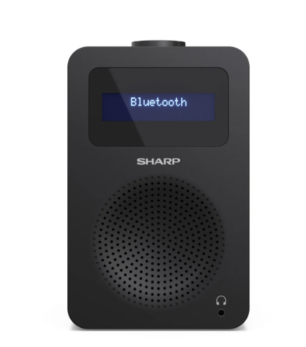 Sharp Radios DR-430(BK), DIGITAL RADIO, Bluetooth 5.0, 5W, 20 DAB+/DAB/FM, Auto time/date, LCD Display, Dual alarm, 3.5mm Headphone jack / line-out, Black