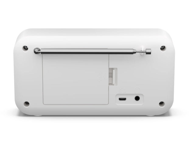 Sharp Radios DR-P420(WH), PORTABLE DIGITAL RADIO, Bluetooth 5.0, 20 DAB+/DAB/FM, Auto time/date, LCD Display, Dual alarm,Micro USB x1 (power supply),3.5mm Headphone jack / line-out, SNOWY WHITE