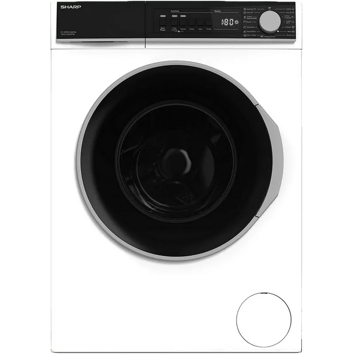 Washing machine Sharp ES-NFB014AWNA, 10.00 kg, 1400 rpm, A, White
