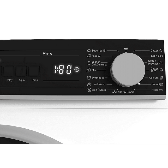 Washing machine Sharp ES-NFB814AWNA, 1400 rpm, 8.00 kg, A, White