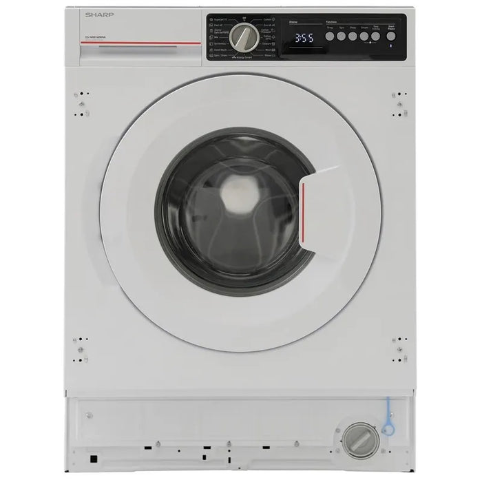 Built-in washing machine Sharp ES-NIB814BWNA-EE , 1400 rpm, 8.00 kg, A , White