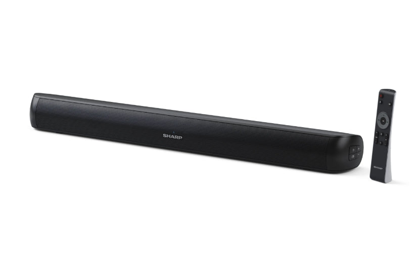 Sharp Soundbar HT-SB107, 90W 2.0 HDMI & BLUETOOTH, HDMI ARC/CEC, USB playback, 3.5mm Aux-in, Digital Optical Audio Input, Matt black