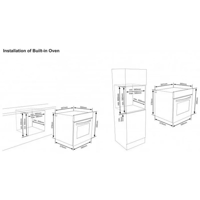 Built-in oven Sharp K-50M22BL2, 65, A, Mechanical