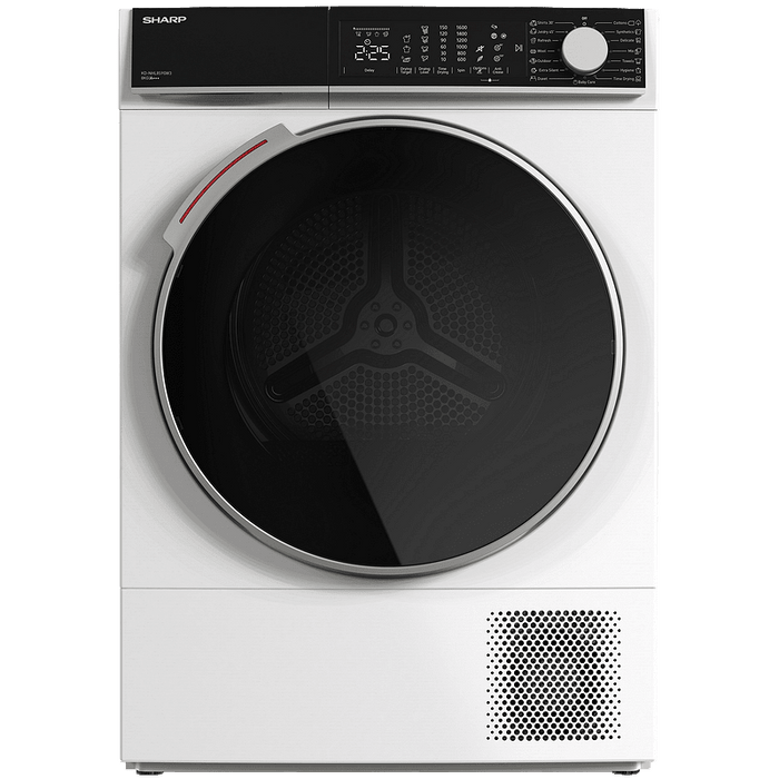 Dryer Sharp KD-NHL8S9GW3*** , 8 kg, C , C , White