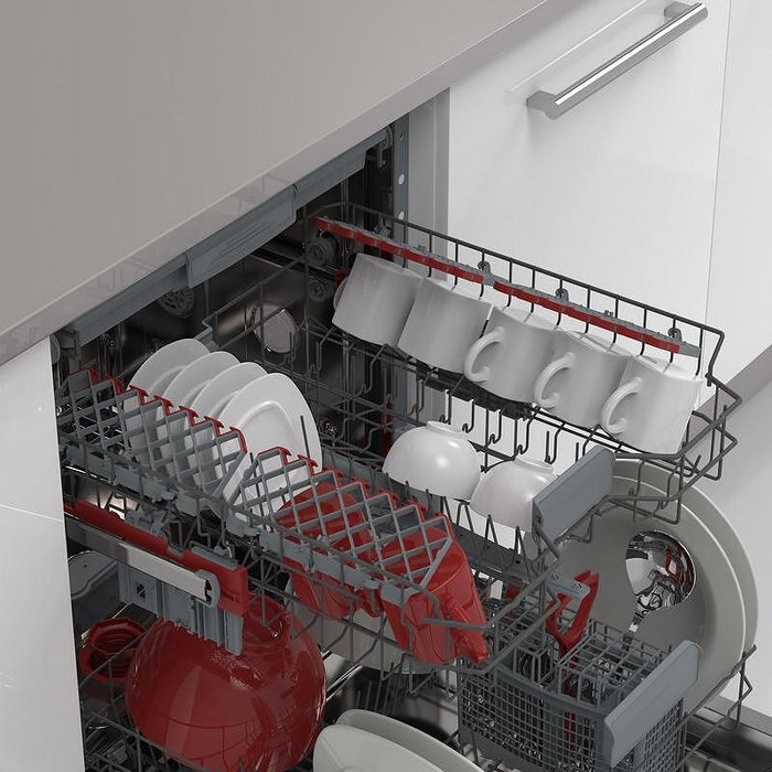 Built-in dishwasher Sharp QW-NI27I47DX, 15 sets, D, 600 W, mm