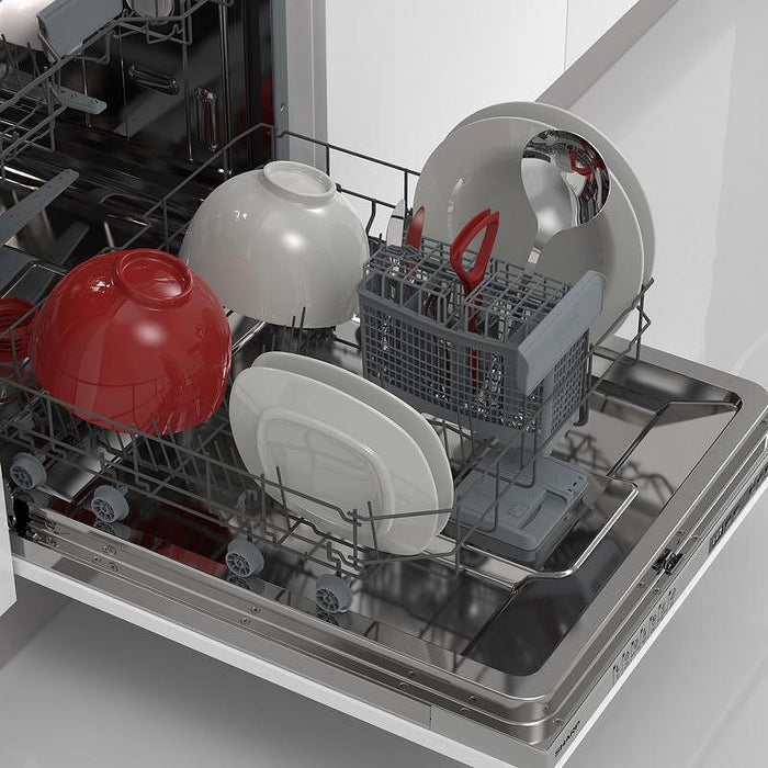 Built-in dishwasher Sharp QW-NI27I47DX, 15 sets, D, 600 W, mm